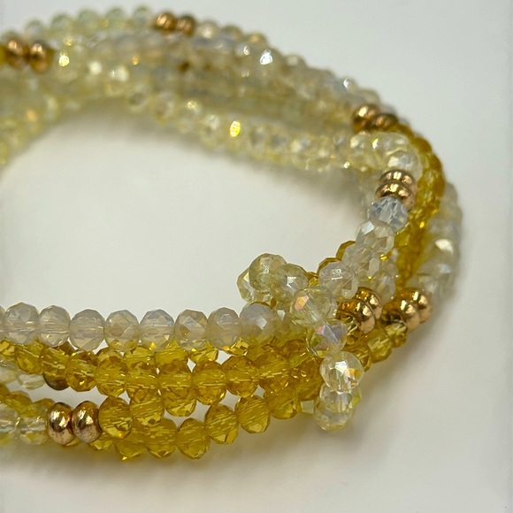 Crystal Multilayer Bracelet – Neutral Tones - Picture 3 of 6